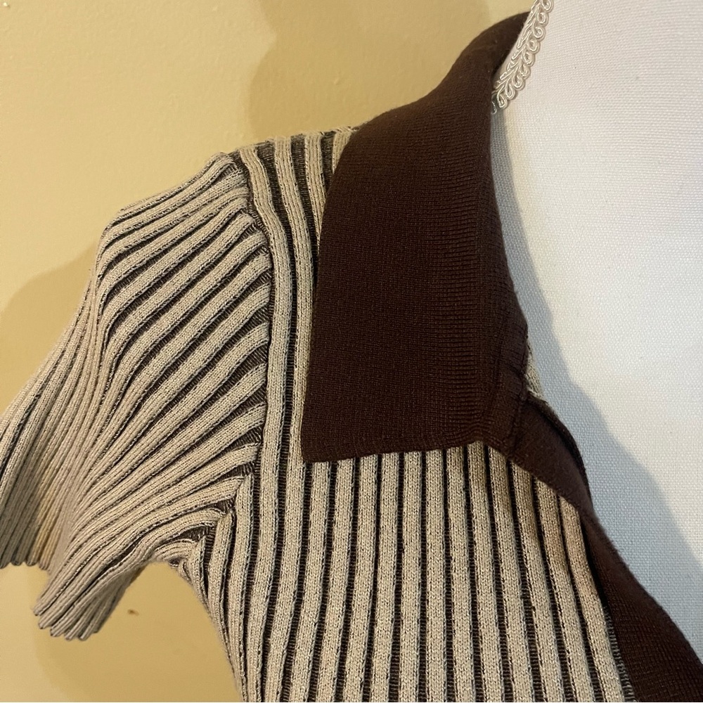 Papaya Y2K Brown and Cream Knit Dress - Picture 4 of 5